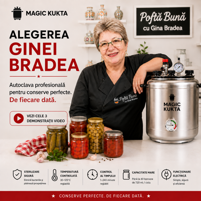 Magic Kukta G15 – Autoclavă pe flacara 15 L | Sistem profesional de sterilizare pentru conserve [4]