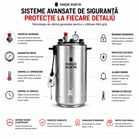 Magic Kukta E50 – Autoclavă electrică 50 litri pentru sterilizarea conservelor [6]