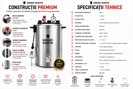 Magic Kukta E50 – Autoclavă electrică 50 litri pentru sterilizarea conservelor [9]