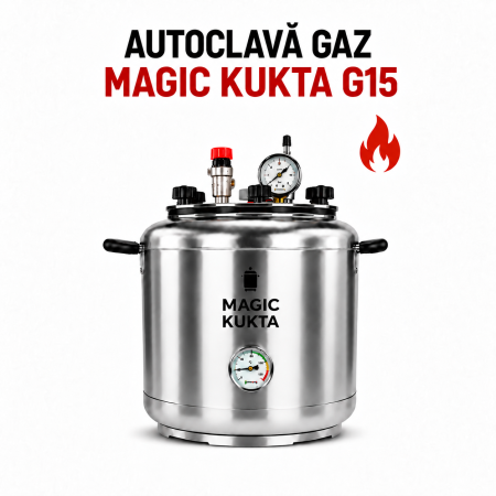 Magazin - Magic Kukta G15 – Autoclavă pe flacara 15 L | Sistem profesional de sterilizare pentru conserve