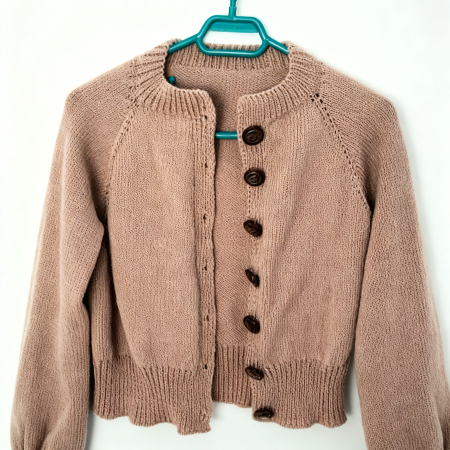 Cardigan dama crem tricotat [1]
