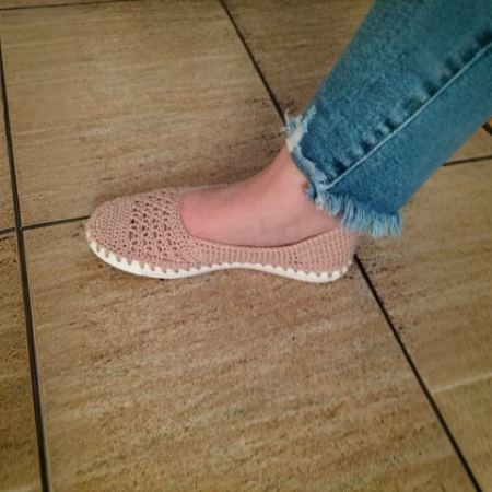 Espadrile Artizanale Crosetate MagiCraft, in Nuanțe de Alb si Crem - MagiCraft [1]