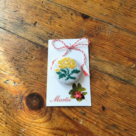 1 martie - Martisor brosa brodat manual-1 Martie