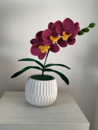 Flori si aranjamente florale crosetate - Orhidee crosetata