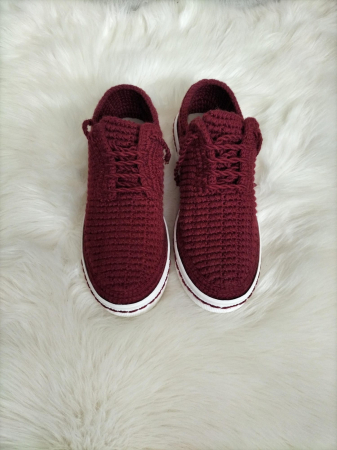 Pantofi High-Up Artizanale Croșetate - Pantofi cu siret crosetati