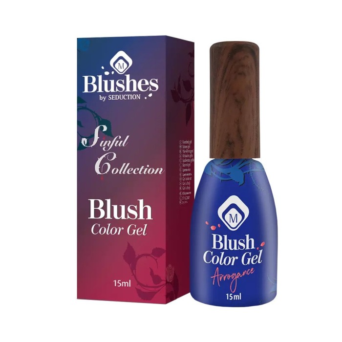Baza semipermanenta Albastru inchis Blush Gel Arrogance 15 ml [2]