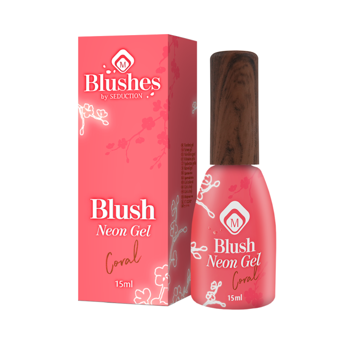 Baza semipermanenta Blush Neon Coral 15 ml [2]