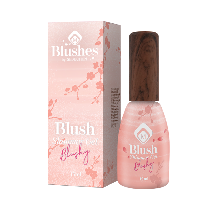 Baza semipermanenta Blush Shimmer Gel Blushy 15 ml [2]