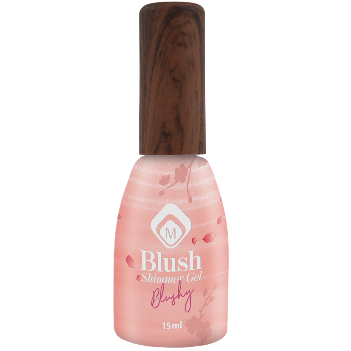 Baza semipermanenta Blush Shimmer Gel Blushy 15 ml [3]
