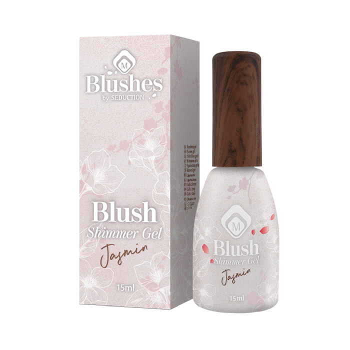 Baza semipermanenta Blush Shimmer Gel Jasmin 15 ml [2]
