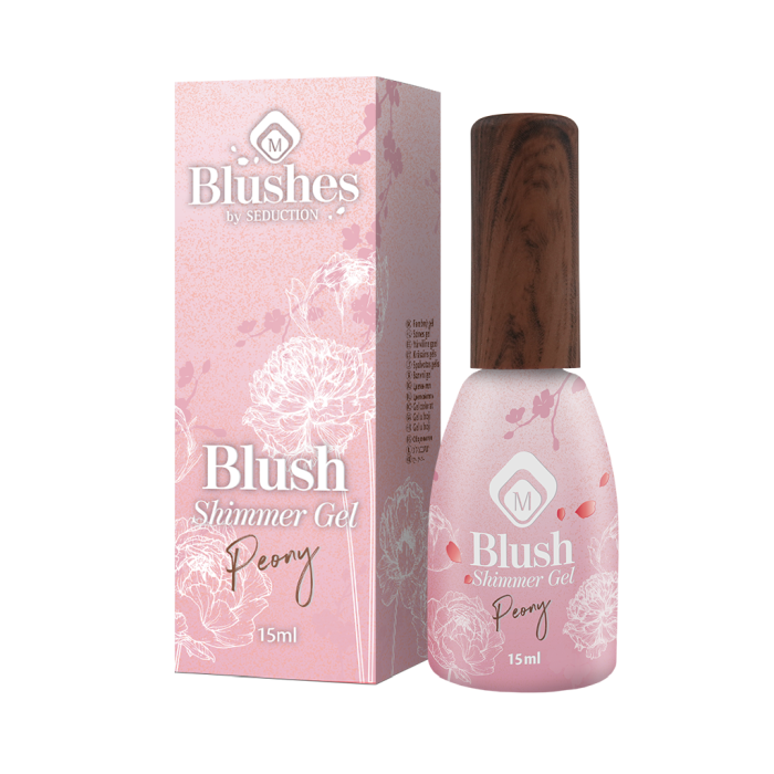 Baza semipermanenta Blush Shimmer Gel Peony 15 ml [2]