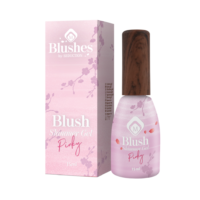 Baza semipermanenta Blush Shimmer Gel Pinky 15 ml [2]