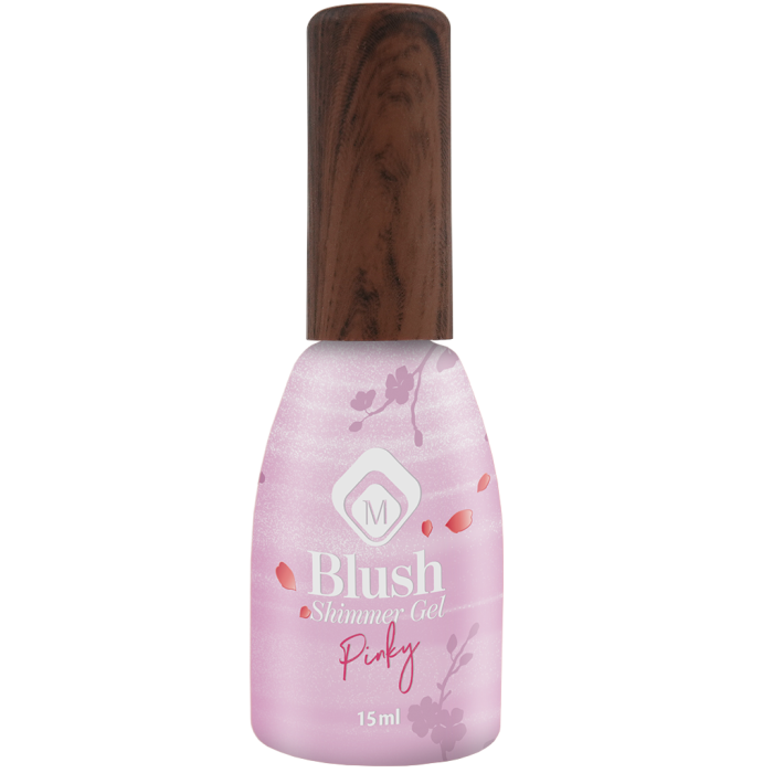 Baza semipermanenta Blush Shimmer Gel Pinky 15 ml [3]