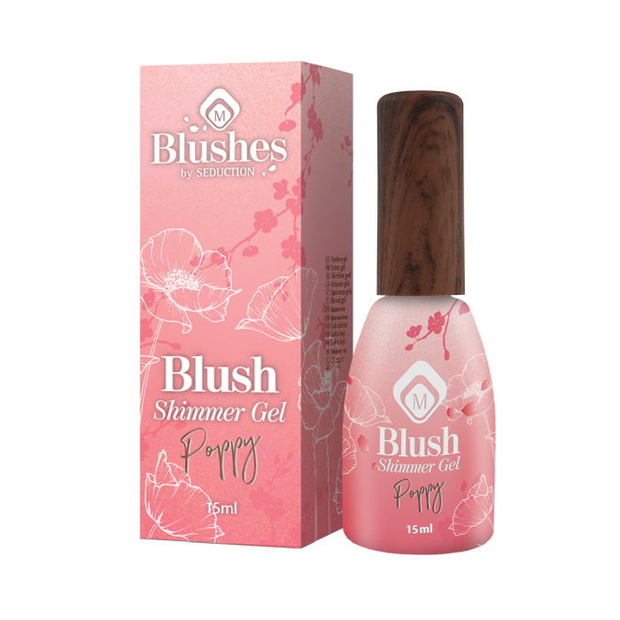 Baza semipermanenta Blush Shimmer Gel Popy 15 ml [2]