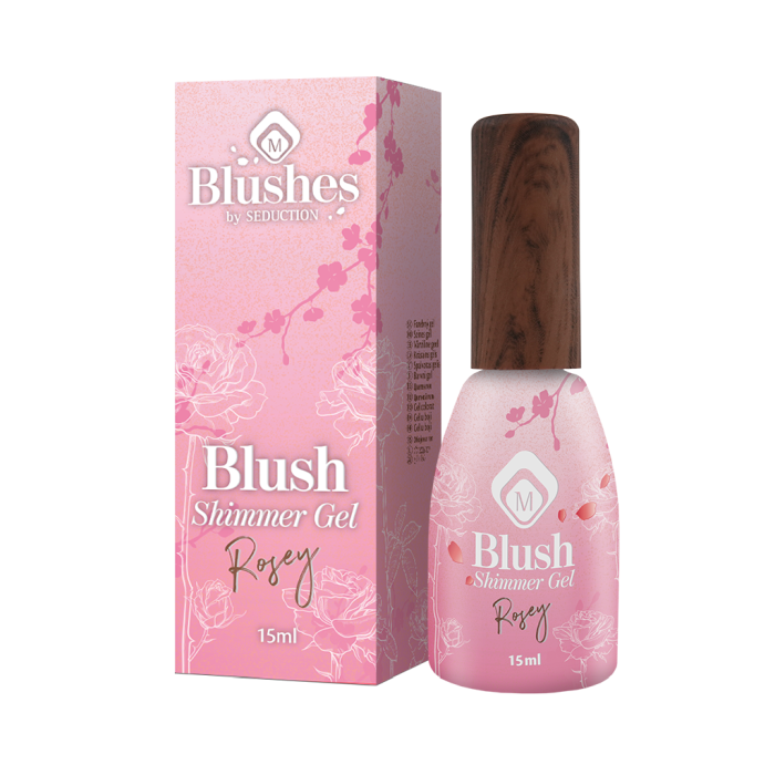 Baza semipermanenta Blush Shimmer Gel Rosey 15 ml [2]