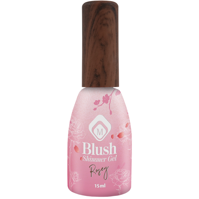 Baza semipermanenta Blush Shimmer Gel Rosey 15 ml [3]