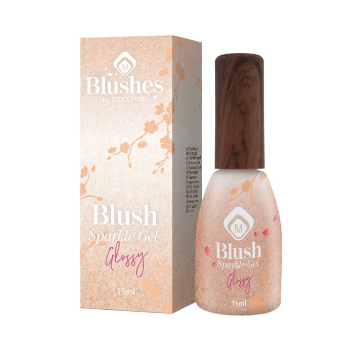 Baza semipermanenta Blush Sparkle Glossy 15 ml [3]