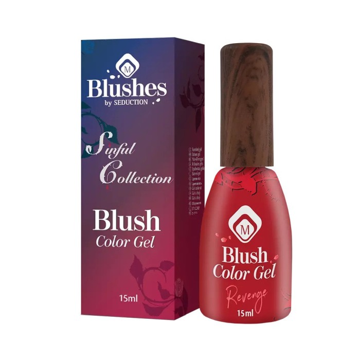 Baza semipermanenta Rosu inchis Blush Gel Revenge 15 ml [2]