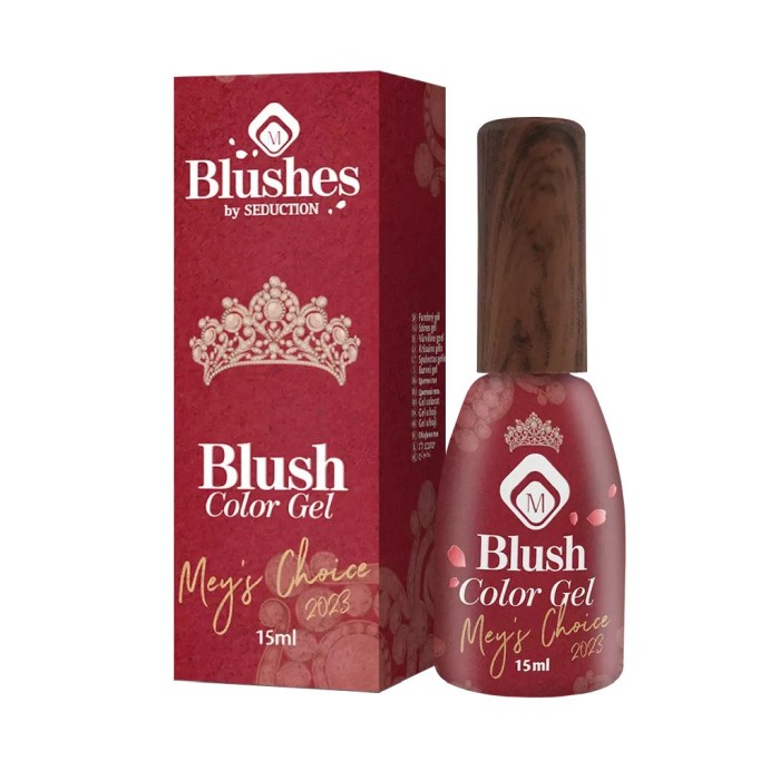 Baza semipermanenta Rosu metalic Blush Gel Mey?s Choice 2023 15 ml [2]
