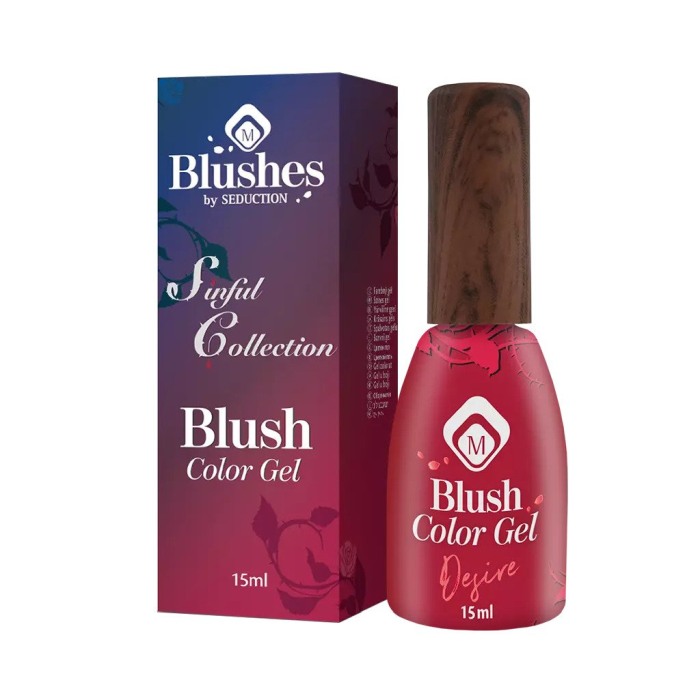 Baza semipermanenta Roz inchis Blush Gel Desire 15 ml [2]