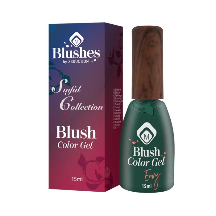 Baza semipermanenta Verde inchis Blush Gel Envy 15 ml [2]