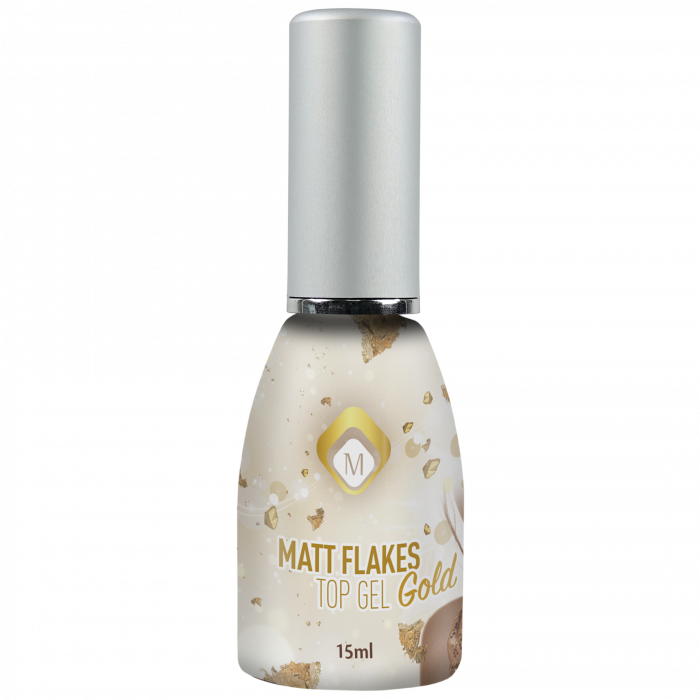 Gel De Finisare Top Gel Matte Flakes Gold TPO FREE 15ml [1]