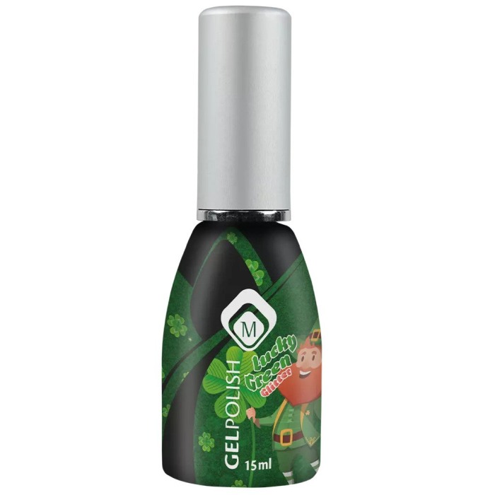 Gelpolish Lucky Green Glow Verde Sclipitor 15 ml [3]