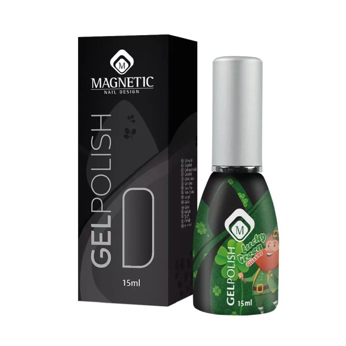 Gelpolish Lucky Green Glow Verde Sclipitor 15 ml [2]