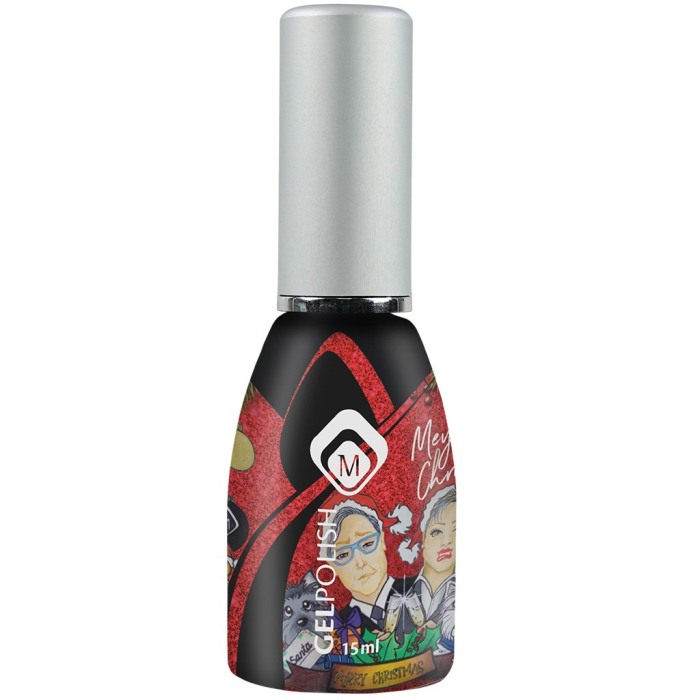 Oja semipermanenta Gelpolish Rosu cu sclipici Mey's Christmas Chioce 15 ml [3]
