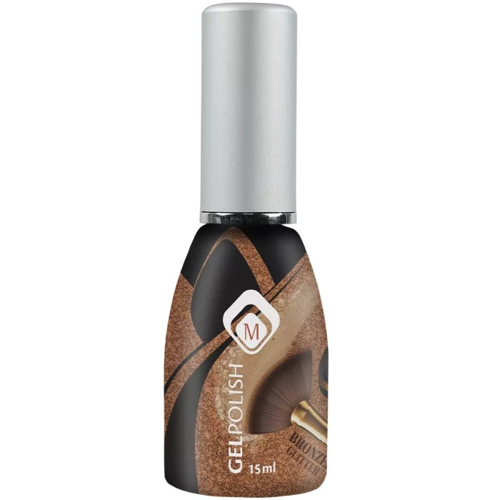Oja semipermanenta maro cu sclipici Gelpolish Bronzer Glitter 15 ml [3]