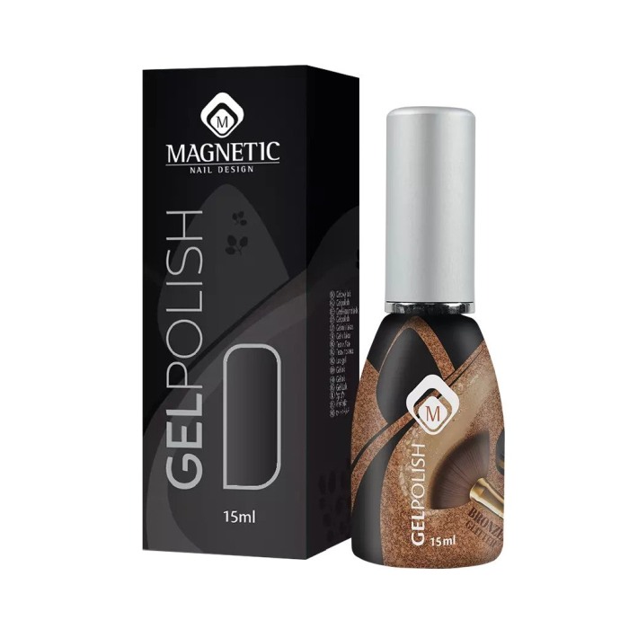 Oja semipermanenta maro cu sclipici Gelpolish Bronzer Glitter 15 ml [2]