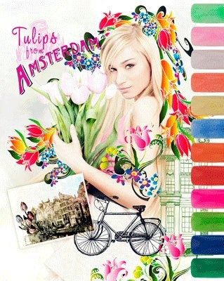 Műköröm alapanyagok - Acrilic Tulips From Amsterdam 12Buc./3G