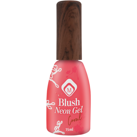 Baza semipermanenta Blush Neon Coral 15 ml [2]