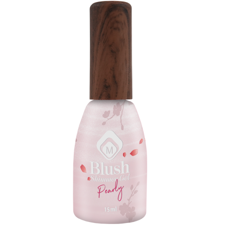 Baza semipermanenta Blush Shimmer Gel Pearly 15 ml [2]