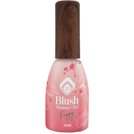Baza semipermanenta Blush Shimmer Gel Popy 15 ml [2]