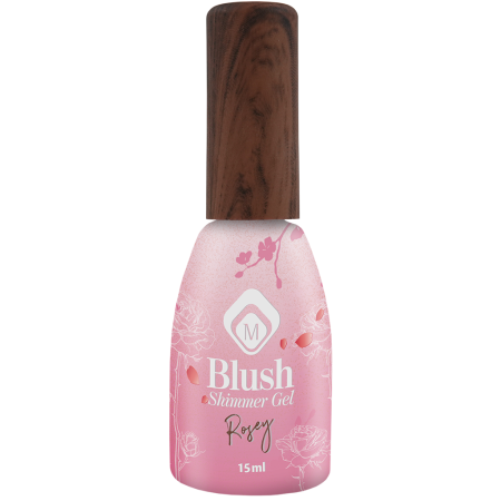Baza semipermanenta Blush Shimmer Gel Rosey 15 ml [2]