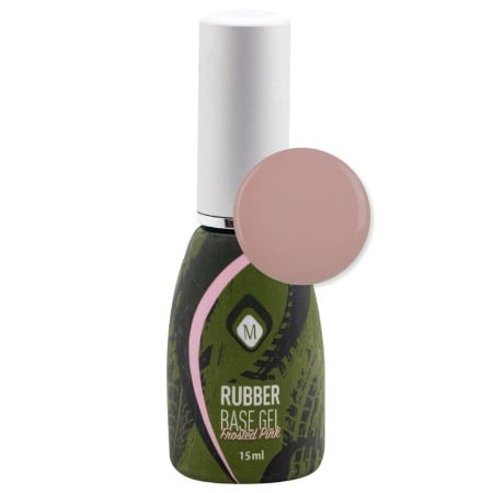 Műköröm alapanyagok - Építőzselé, Rubber Base, Frosted Pink TPO FREE 15ml