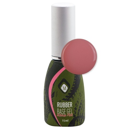 Gel de constructie la sticla Rubber Base Gel Intense Pink 15 ml [0]