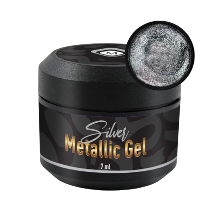 Műköröm alapanyagok - Gel color cu efect metalic argintiu