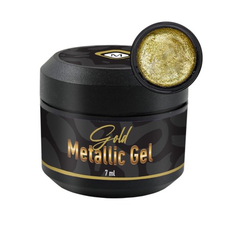 Műköröm alapanyagok - Gel color cu efect metalic auriu