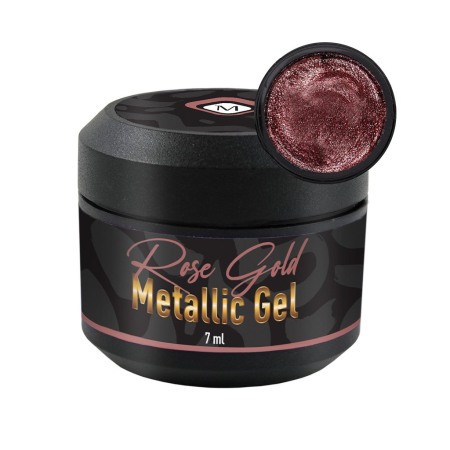 Műköröm alapanyagok - Gel color cu efect metalic rose gold