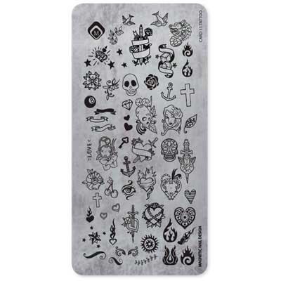 Körömnyomda lemez és matricák - Matriță Stampilă Card Tattoo