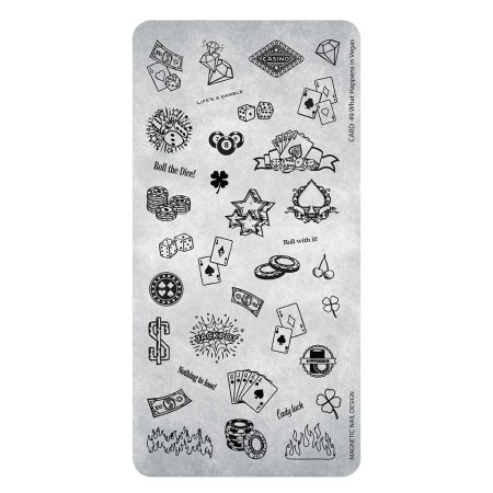 Sistem de Stampilare - Matrita Unghii Nr. 49 What Happens in Vegas