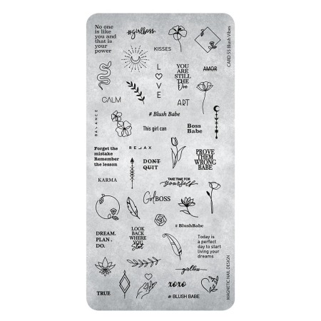 Sistem de Stampilare - Matrita Unghii Nr. 55 Blush Vibes