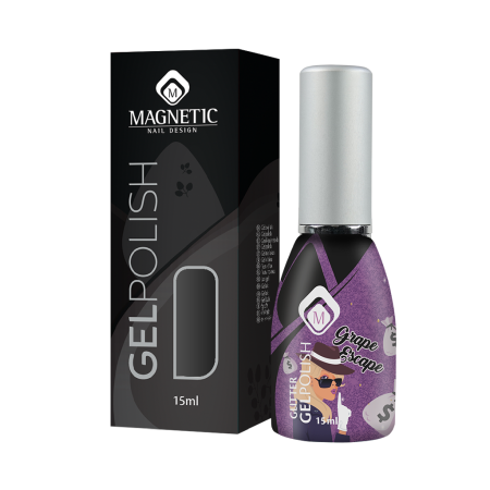 Oja Semipermanenta GelPolish Grape Escape Glitter TPO FREE  15 ml [2]