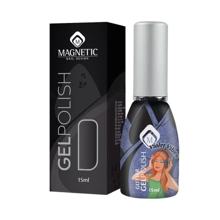 Oja Semipermanenta GelPolish Violet Vibes Glitter 15 ml [1]