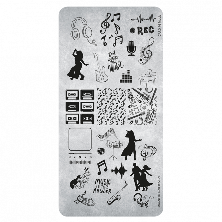 Körömnyomda lemez és matricák - Placa de Stampilare Music Stamping Plate