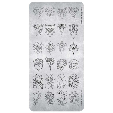 Sistem de Stampilare - Stamping Plate 18 Happy Floral