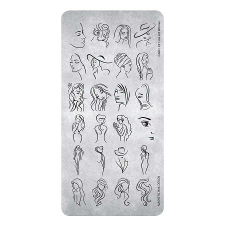 Sistem de Stampilare - Stamping Plate 23 Line Art Woman