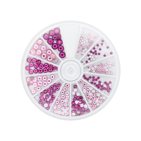 Kövek,Csillámporok - Strass Roze & Fuchsia 6Sizes 270Pcs